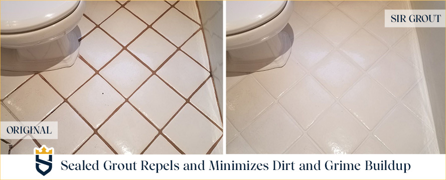 Sealed Grout Repels and Minimizes Dirt and Grime Buildup