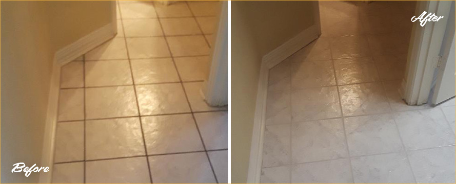 Tile Floor Before and After a Grout Sealing in Merritt Island 