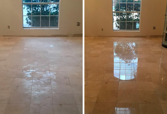 Stone Polishing Before and After