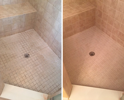 Shower Restored by Our Tile and Grout Cleaners in Micco, FL