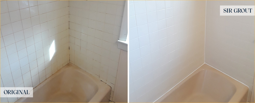 Shower Seams Before and After a Service from Our Tile and Grout Cleaners in Melbourne
