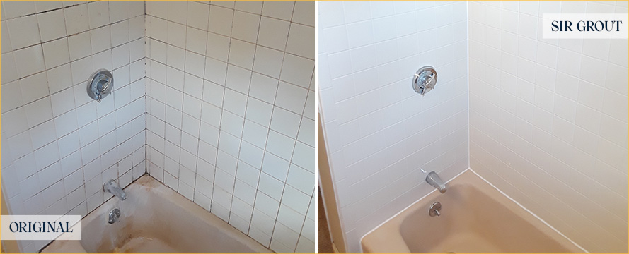 Shower Walls Before and After a Service from Our Tile and Grout Cleaners in Melbourne